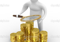 Increase finance on white background. Isolated 3D image